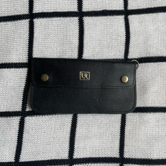 Vintage Black Leather Clutch - Picture 2 of 4